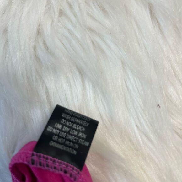 Glamour Hot pink polyester and spandex flowy sleeveless rhinestones accents SZ16 - Picture 11 of 12